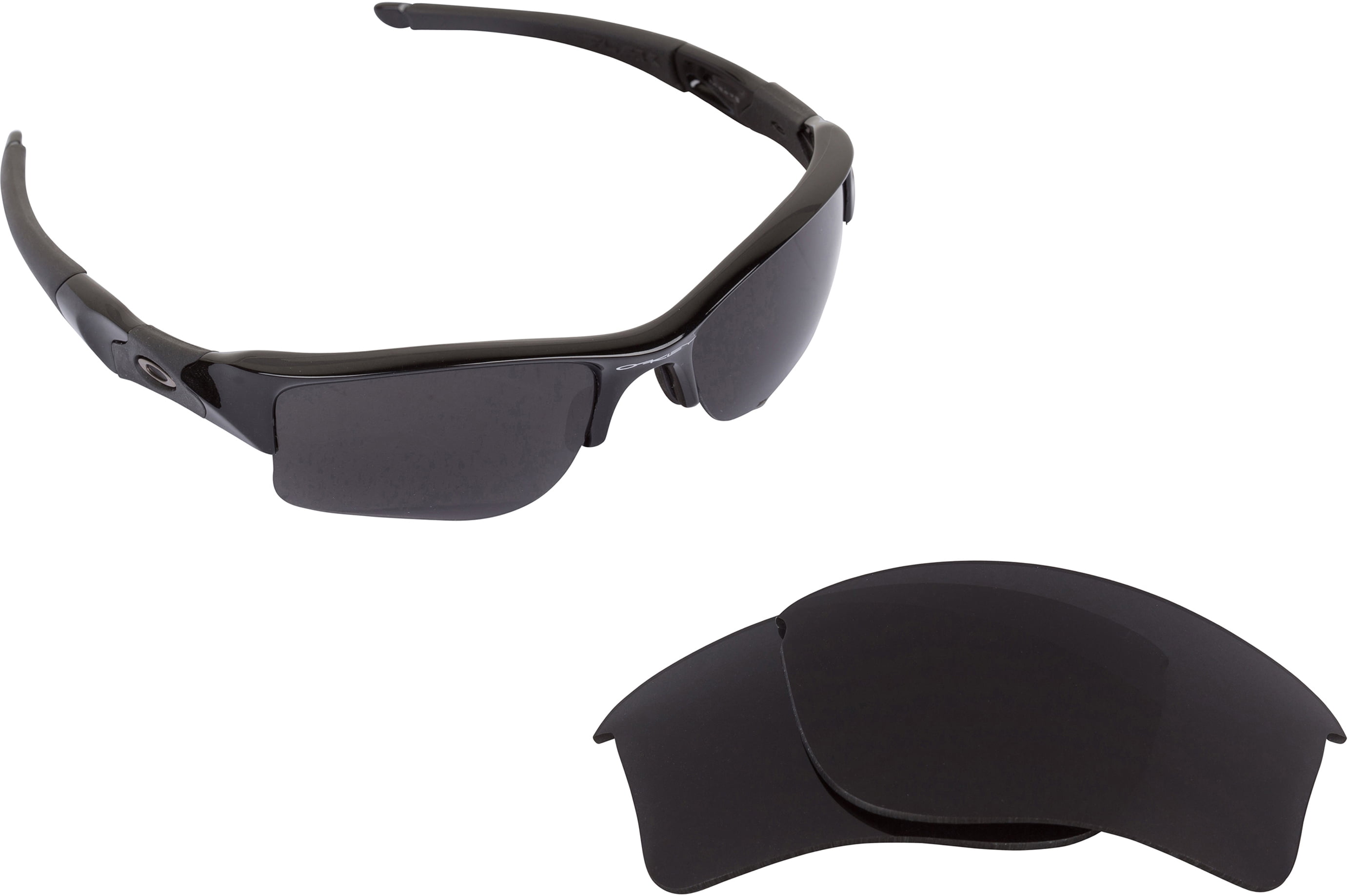 Best SEEK Polarized Replacement Lenses - Oakley FLAK JACKET XLJ Blue Silver Gray Image 3 of